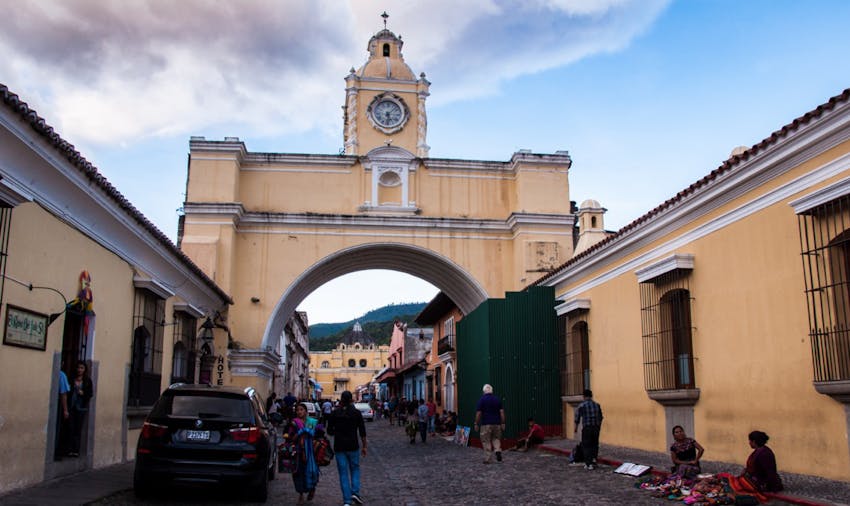 You can't miss the iconic arch in Antigua Guatemala