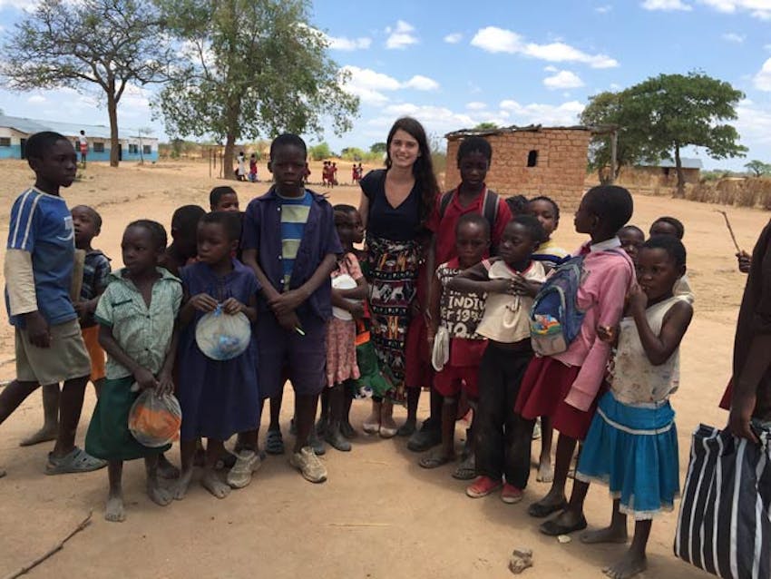 IVHQ volunteer Sidney as a teaching volunteer in Zambia
