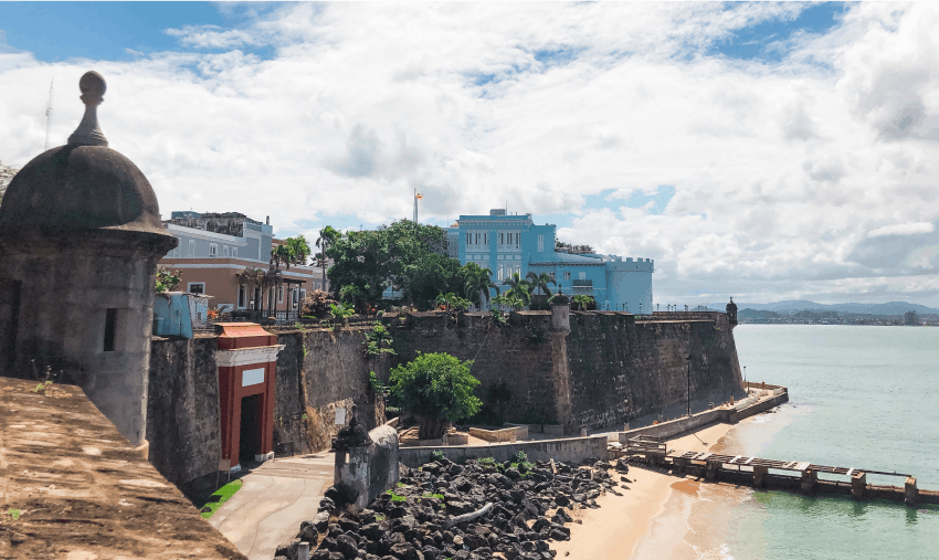 San Juan fort on the waterfront