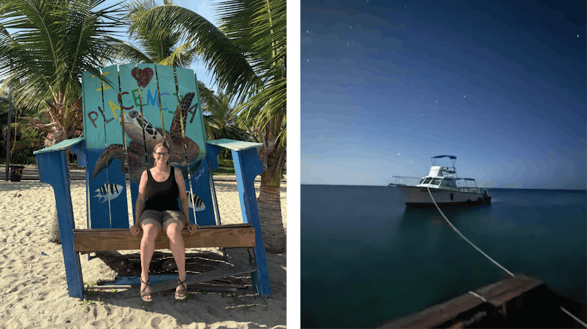 Chelsea, pictured in Belize during her Marine Conservation volunteer adventure in Belize.