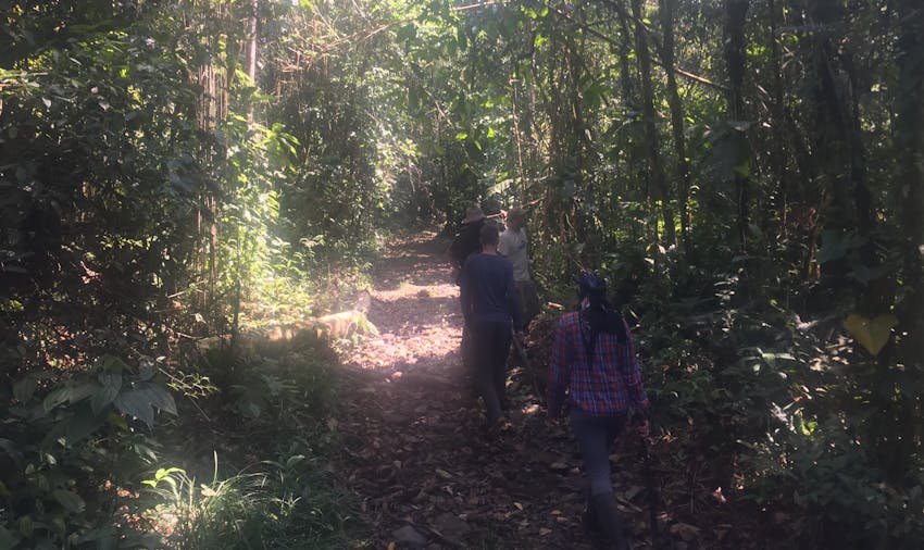 Carmen prepares for an adventure in the jungle as a volunteer