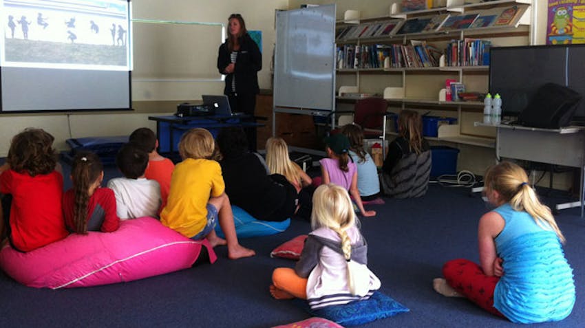 Olympic Rower, Rebecca Scown, presentation in New Zealand with IVHQ