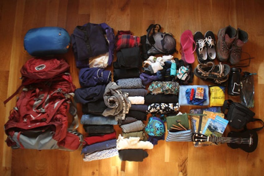 IVHQ volunteer Carmen's packed bags