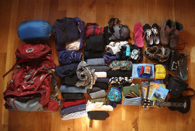 IVHQ volunteer Carmen's packed bags