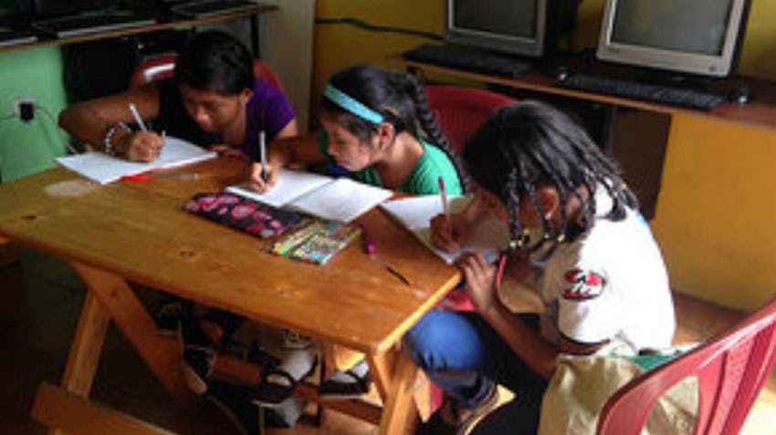 IVHQ Scholarship winner's students hard at work