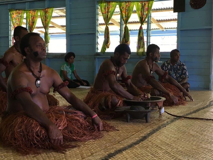 Experience a Kava Ceremony as part of orientation in Fiji with IVHQ