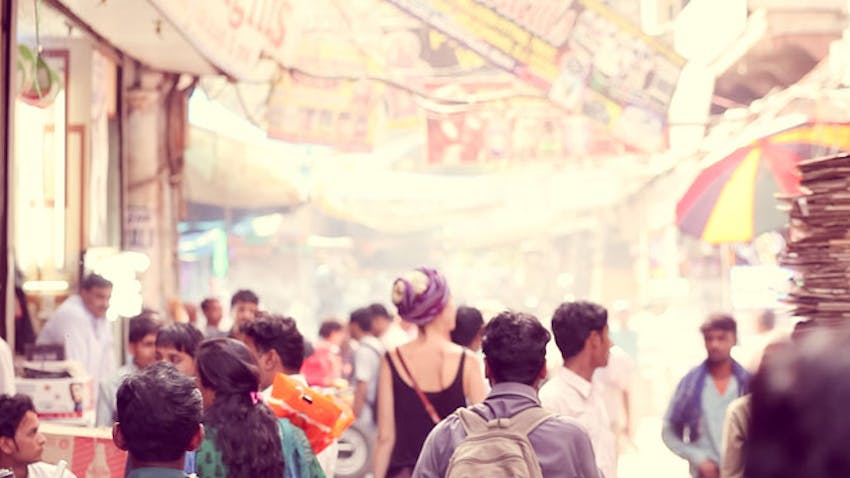 Visiting local markets in India during an IVHQ volunteer abroad experience
