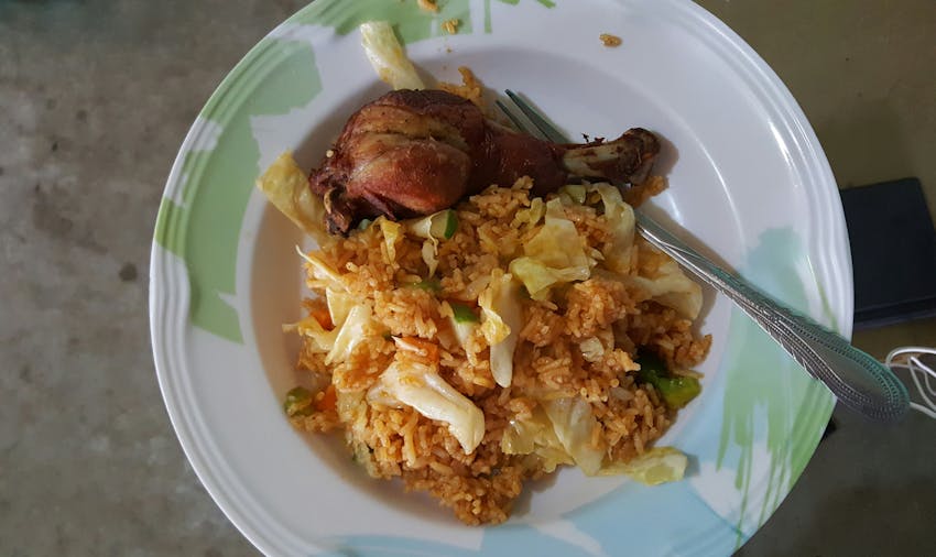 Volunteer food in Ghana