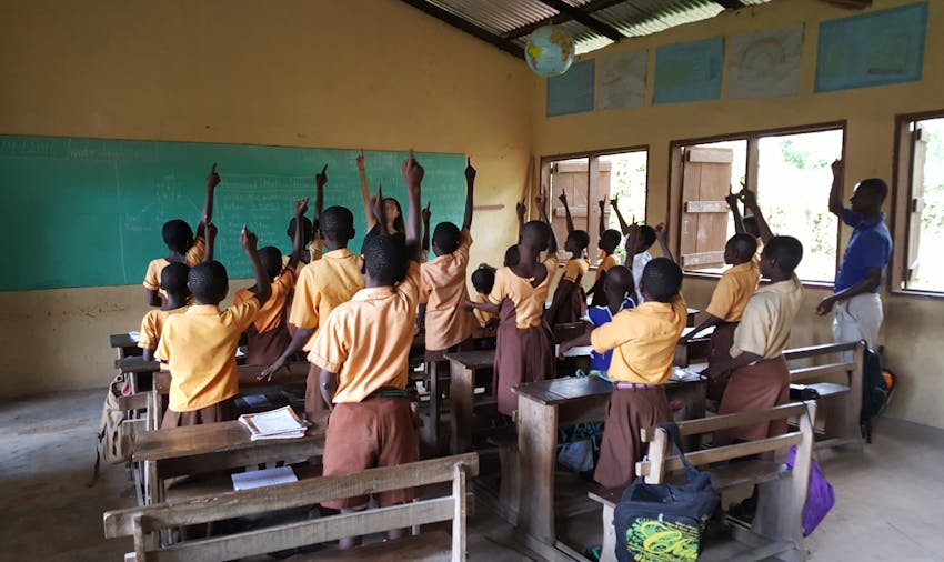 IVHQ volunteer Lara on the Teaching project in Ghana