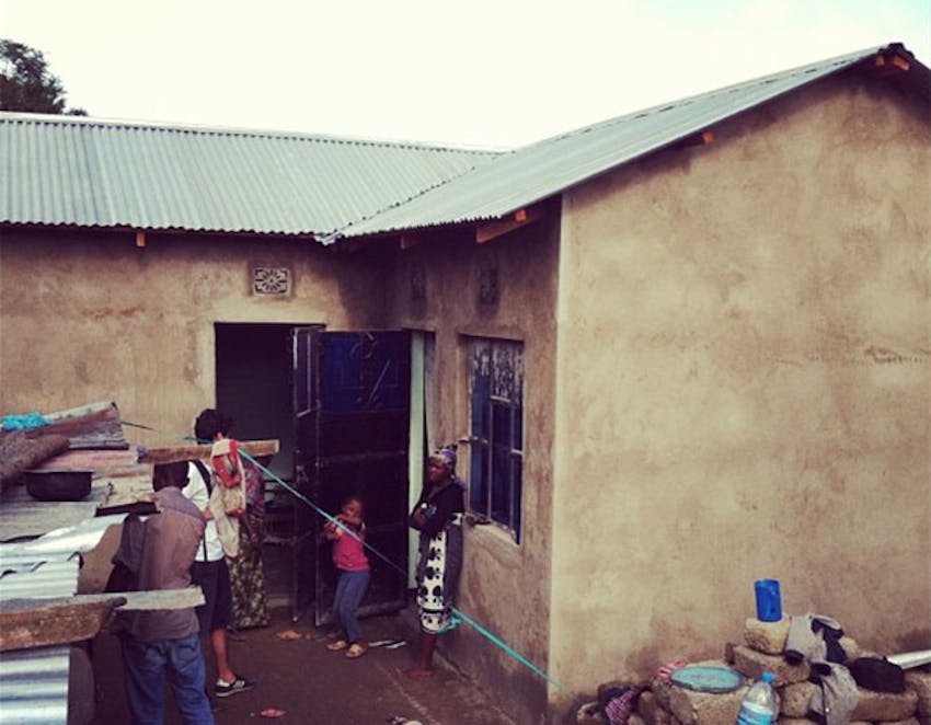 The house that Zac built as an IVHQ volunteer in Tanzania