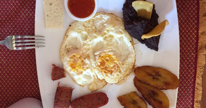 The food as an IVHQ volunteer in Guatemala