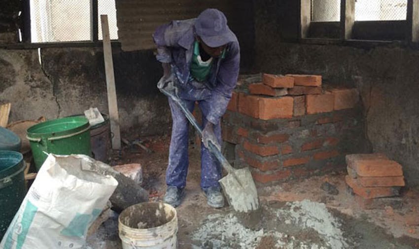 Building a kitchen in Tanzania