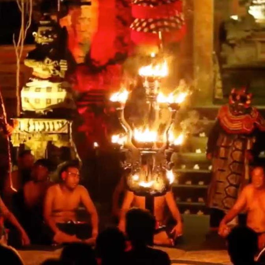 Fire dance show in Bali with IVHQ