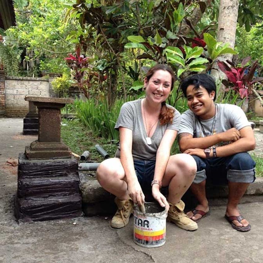 IVHQ constriction volunteers in Bali