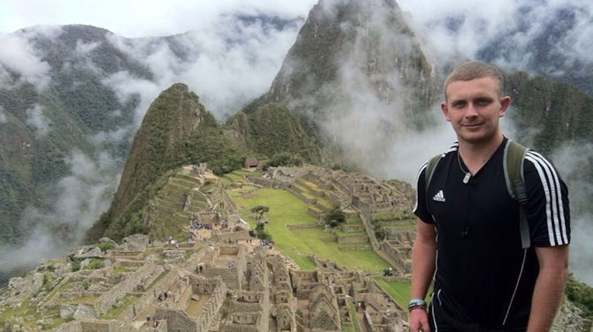 Craig visits Machu Picchu as a volunteer in Peru