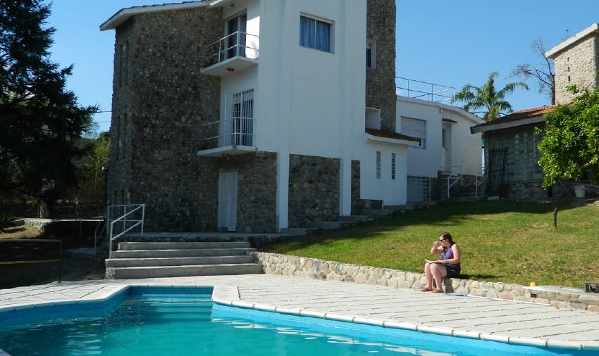 Pool alongside IVHQ Argentina accommodation