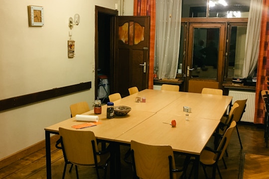 Volunteer Dining room in Belgium with IVHQ