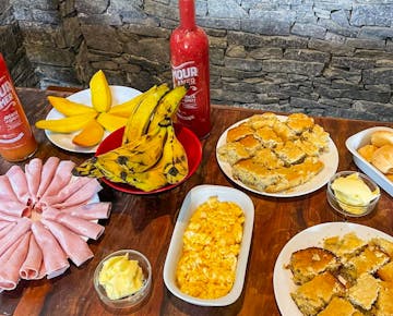 Typical volunteer breakfast with IVHQ in Brazil
