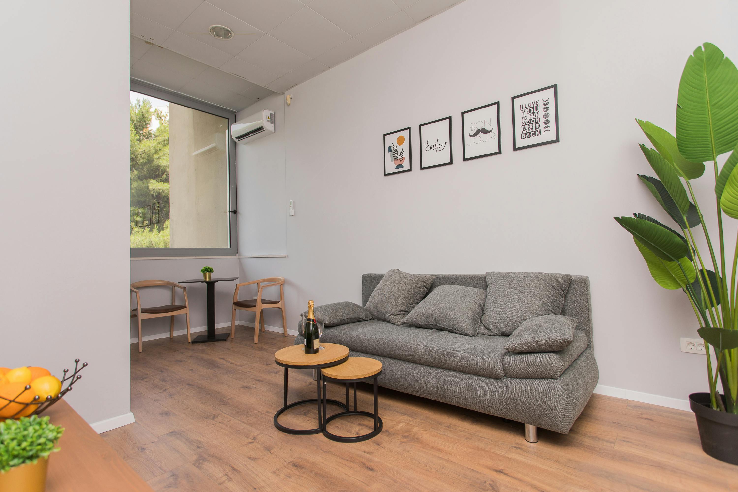 Hostel lounge in Split, Croatia while abroad with IVHQ