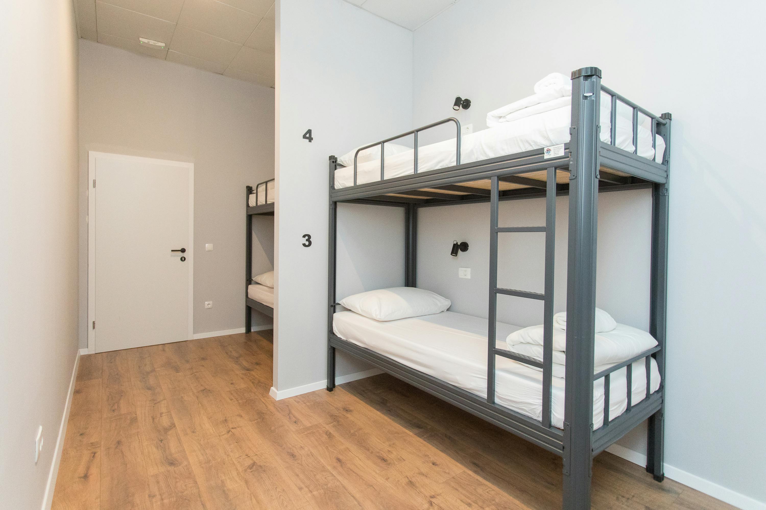 Typical hostel bedroom in Split, Croatia while abroad with IVHQ