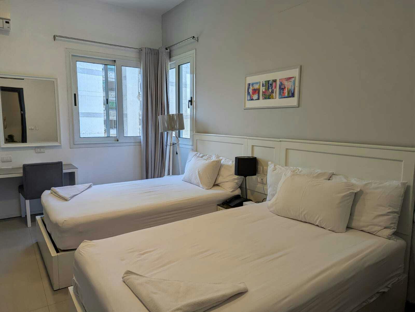 IVHQ Volunteer bedroom in the hotel in Cairo, Egypt