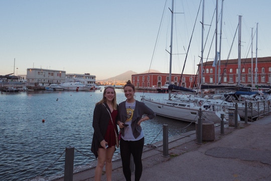IVHQ volunteers at the marina in Naples, Italy during an IVHQ weekend