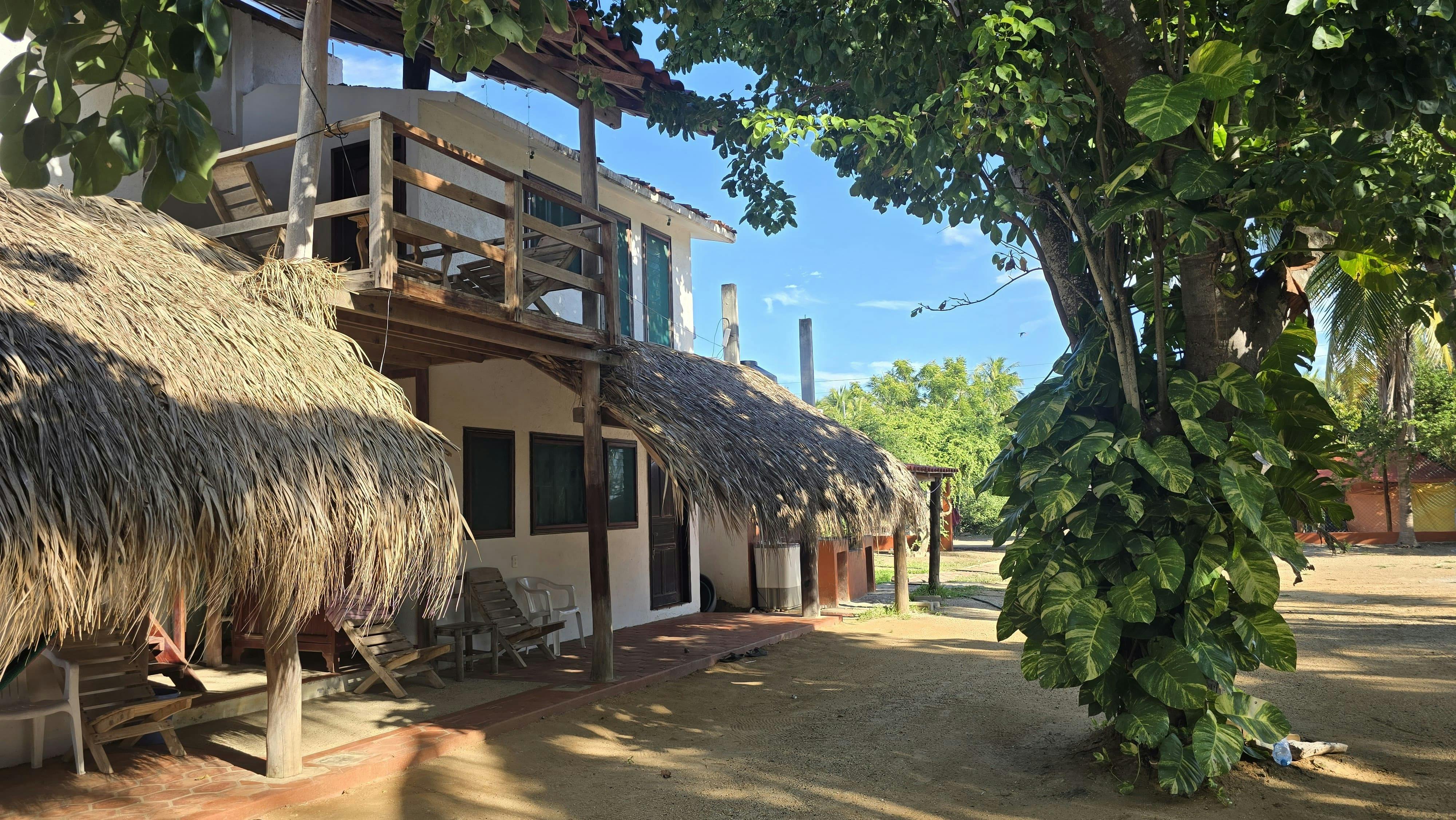 Volunteer accommodation in La Ventanilla, Mexico. Colourful bedroom