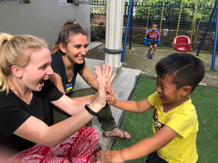 Childcare volunteer in Kathmandu, Nepal with IVHQ