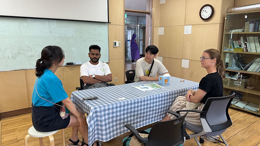 Orientation at IVHQ Ecological Park Rehabilitation volunteer project in South Korea