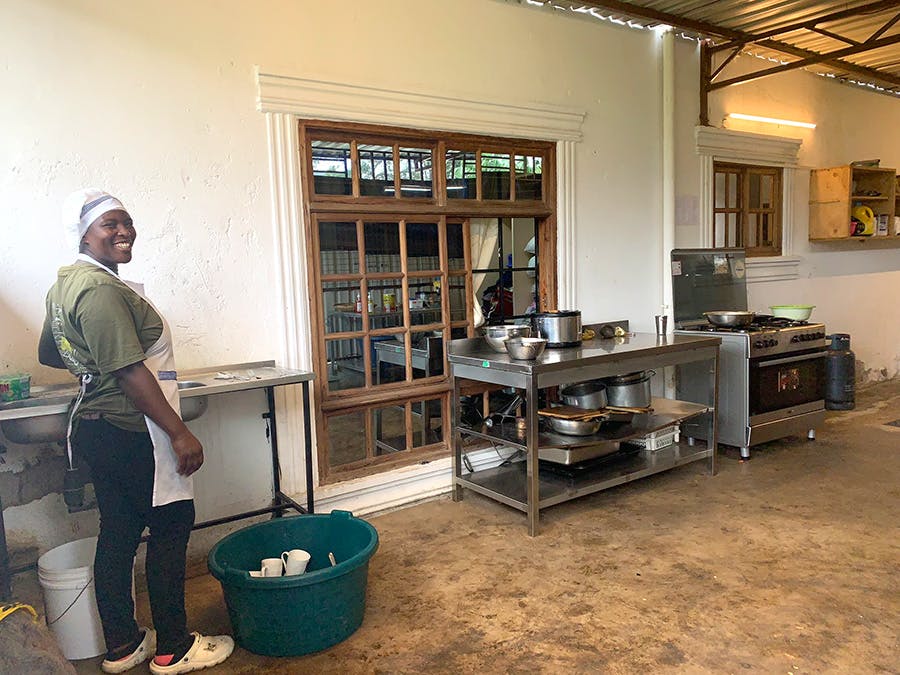 A typical kitchen at volunteer house in Tanzania