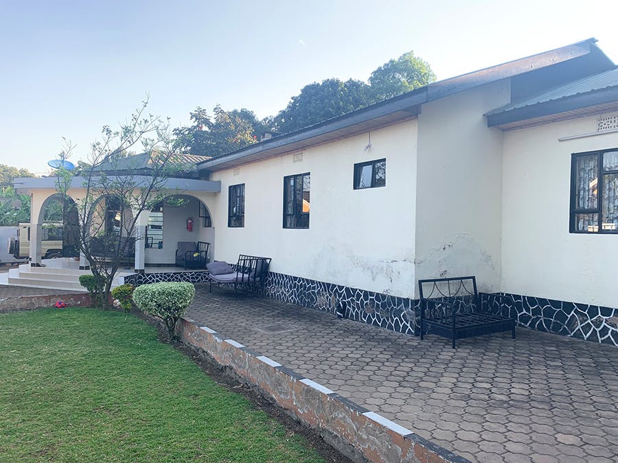 IVHQ volunteer house overview from outside of the building in Tanzania