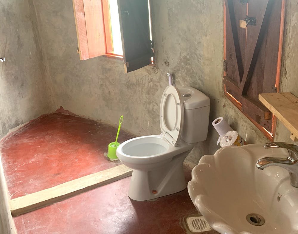 IVHQ volunteer accomodation toilet at the Maasai Cultural Immersion project in Tanzania
