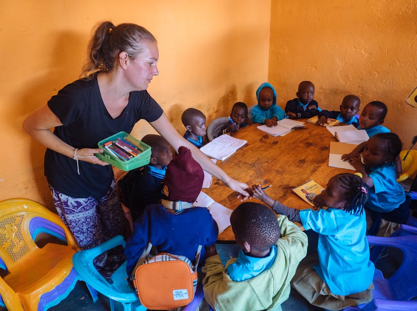 Childcare volunteer in Tanzania with IVHQ