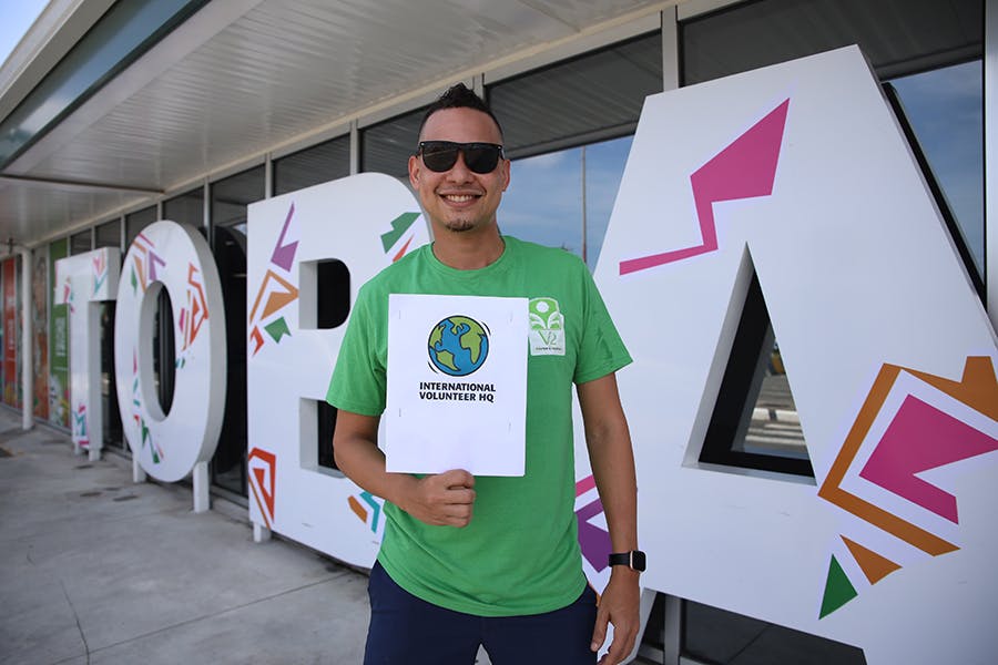 IVHQ Trinidad and Tobago local team staff picking up voluteers from the airport