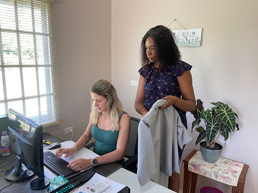IVHQ volunteer helping the local organization at Women's Empowerment project in Trinidad and Tobago with IVHQ