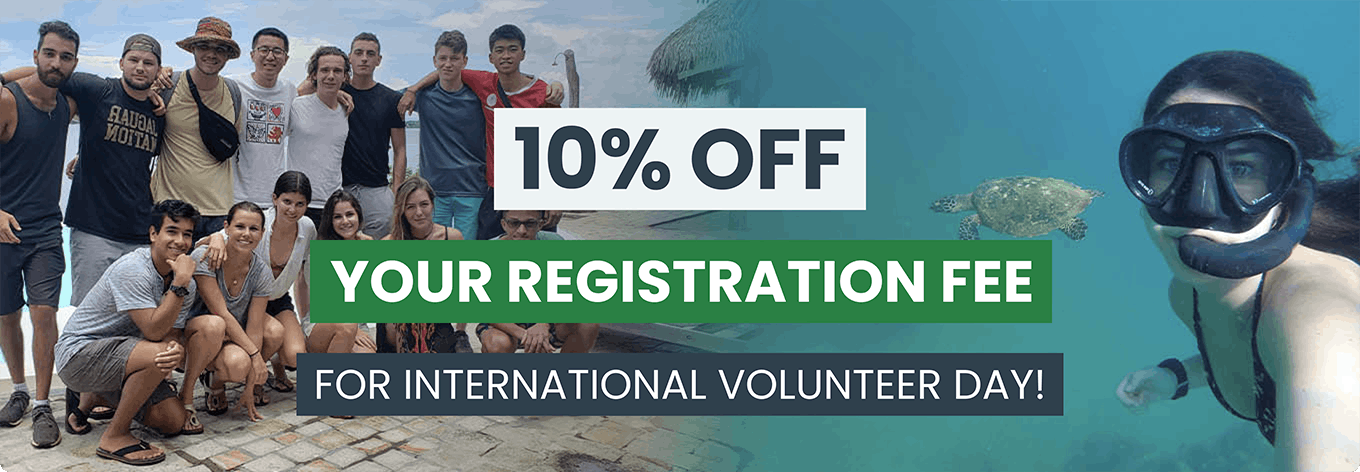 10% off your Registration Fee for International Volunteer Day!