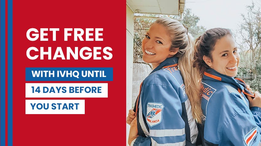 Get free changes with IVHQ right up until 14 days before you start.