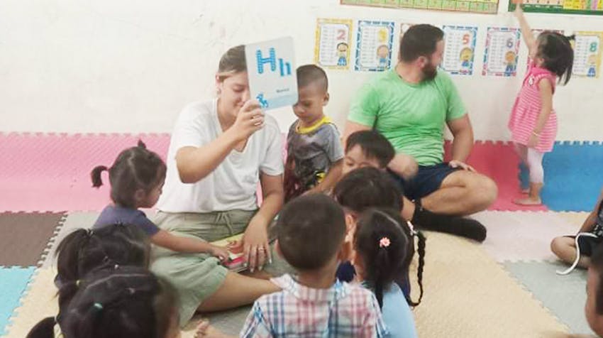Making an imapct on the Teaching English volunteering project in Laos.