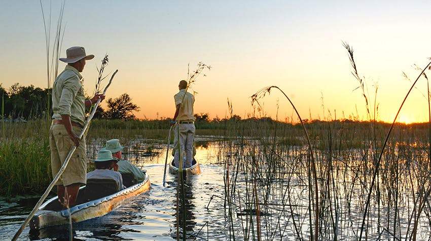 Navigate the Okavango Delta while volunteering in Botswana with IVHQ.