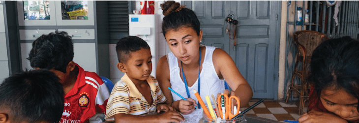 Volunteer on the Childcare project with IVHQ in Cambodia