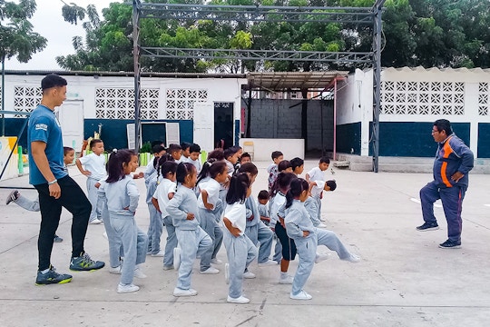 Volunteer on the Sports Education project with IVHQ in Santa Elena Ecuador