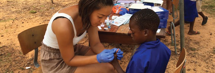 Volunteer on the Healthcare Outreach and Education project in Ghana with IVHQ